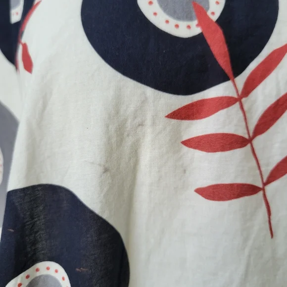 Gudrun Sjoden Julie Cotton Voile Floral V Neck Dress L - Picture 9 of 15